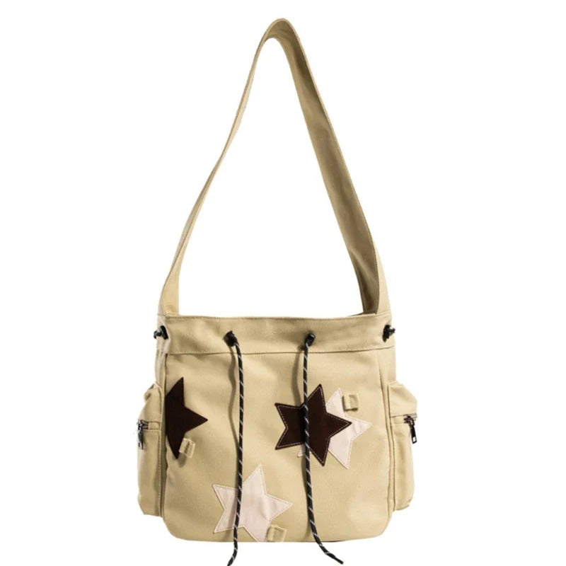 Luna | Women's Star Canvas Crossbody Messenger Bag