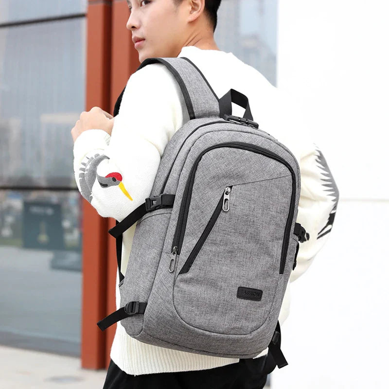 James | Men's Anti-Theft Laptop Travel Backpack with USB Charging Port