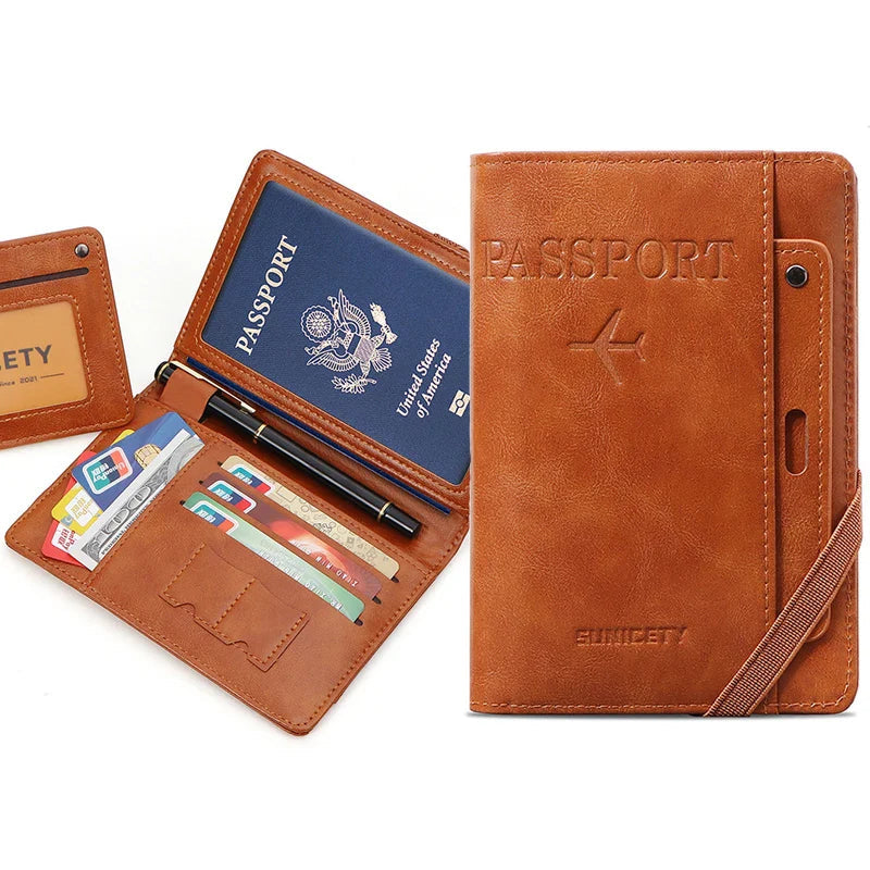 Ava | Men's Multi-Functional Anti-Theft Passport Holder Travel Wallet