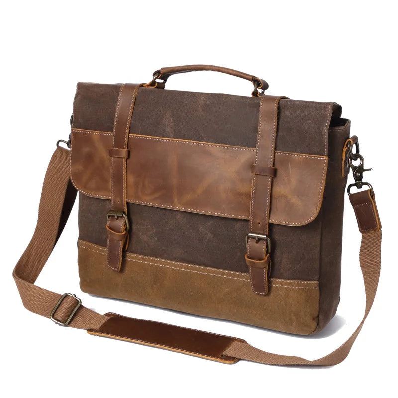 Thomas | Men's Vintage Water-Resistant Canvas Crossbody Messenger Travel Bag