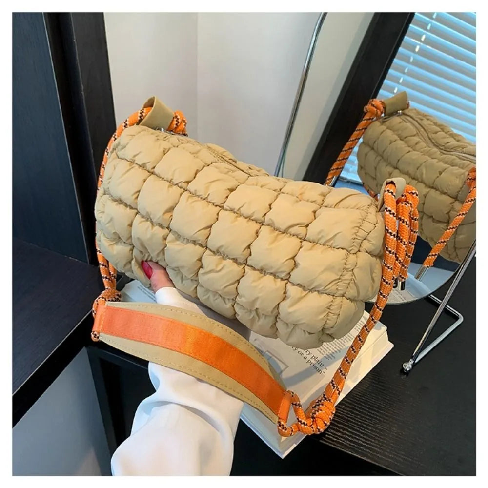 Thea | Women's Quilted Nylon Waterproof Crossbody Messenger Travel Bag