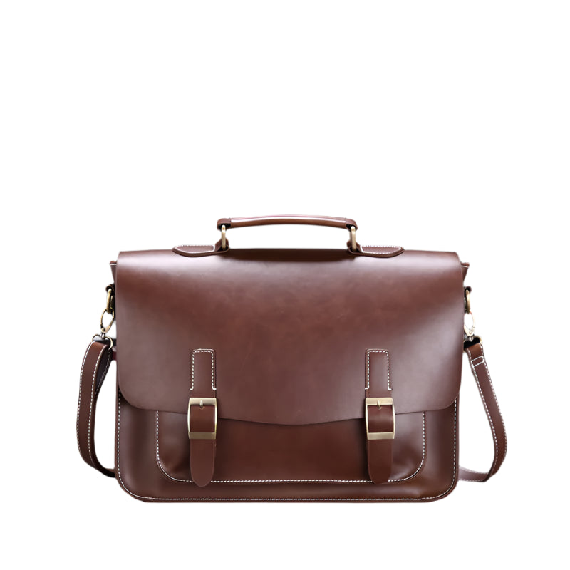 Henry | Retro Leather Briefcase Messenger Bag