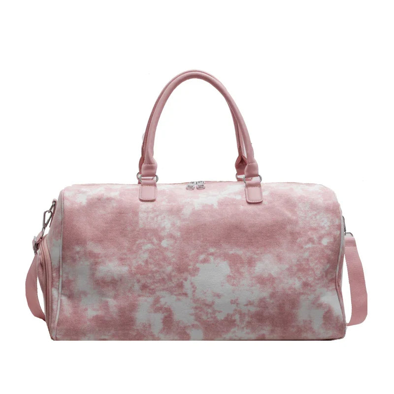 Bailey | Tie-Dye Polyester Travel Sports Garment Duffle Bag with Shoe Compartment