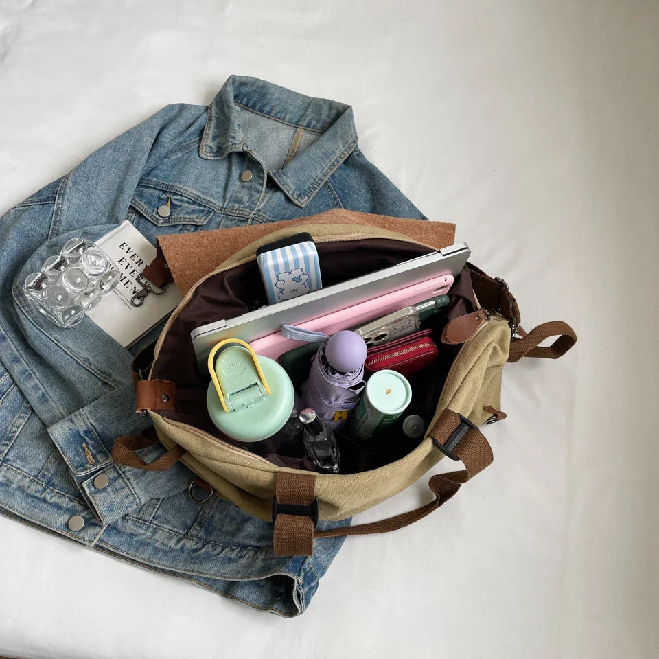 Clara | Women's Retro Canvas Large Capacity Crossbody Messenger Bag