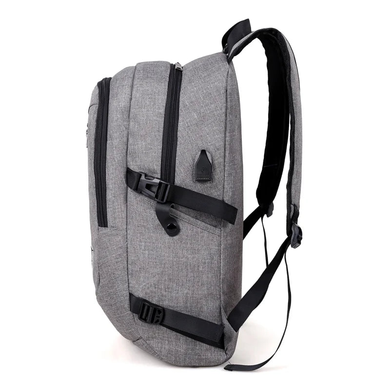 James | Men's Anti-Theft Laptop Travel Backpack with USB Charging Port