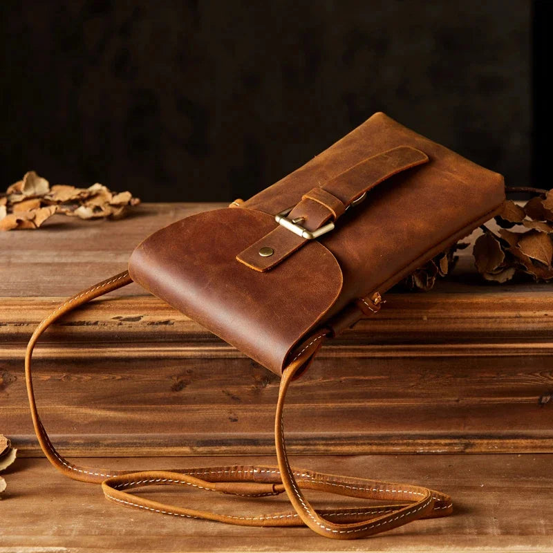 Henry | Men's Vintage Leather Mini Crossbody Sling Bag