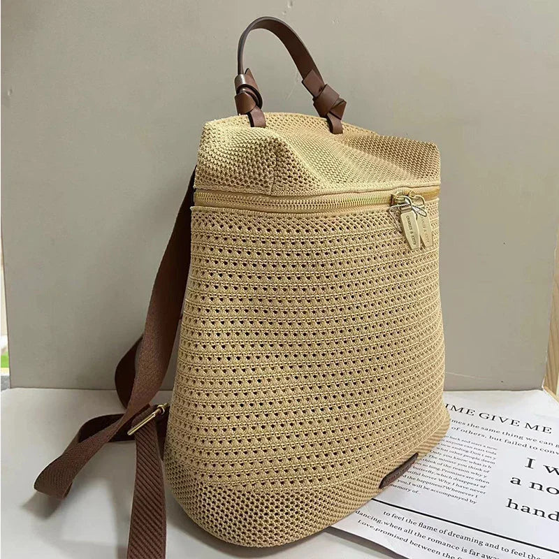 Colleen | Women's Chic Woven Backpack