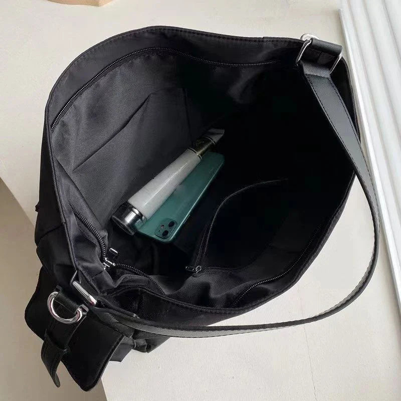 Victoria | Women's Large Capacity Punk Motorcycle Leather Crossbody Messenger Bag