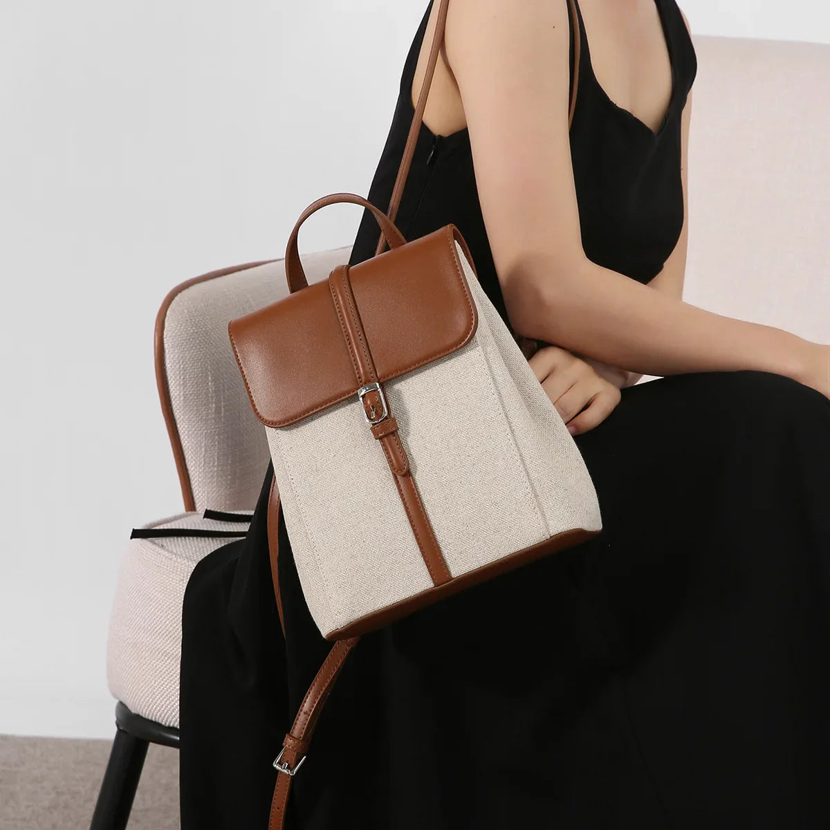 Lily | Women's Preppy Canvas Backpack