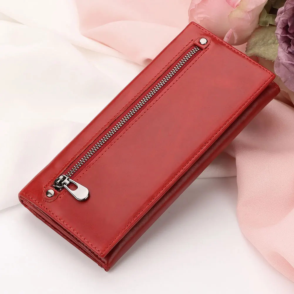 Olivia | RFID Blocking Large Leather Travel Wallet