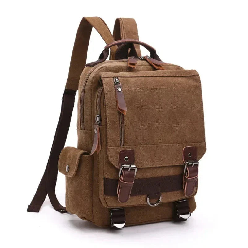 Leo | Men's Vintage Canvas Multi-Functional Large Travel Backpack