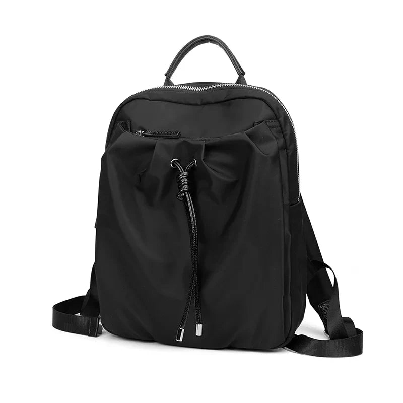 Chloe | Women's Fashion Daypack with Pleated Drawstring Travel Laptop Backpack