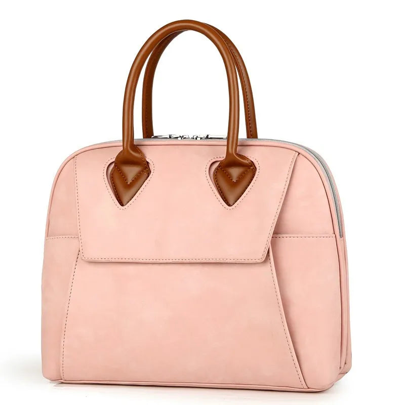 Women's PU Leather Travel Crossbody Messenger Tote Handbag