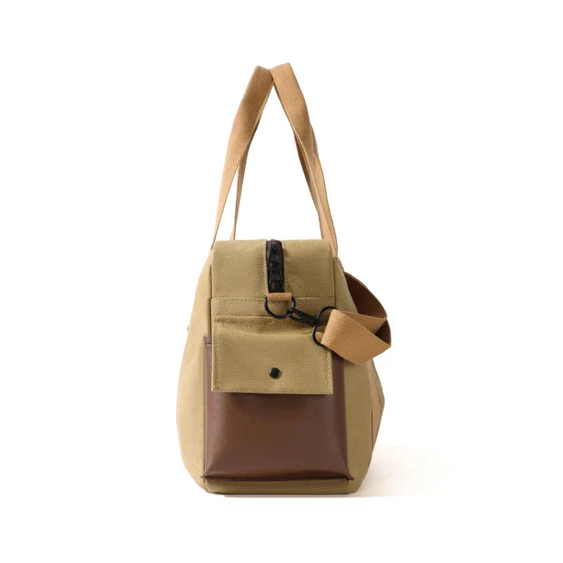 Noah | Men's Vintage Canvas Large Travel Crossbody Messenger Tote Bag