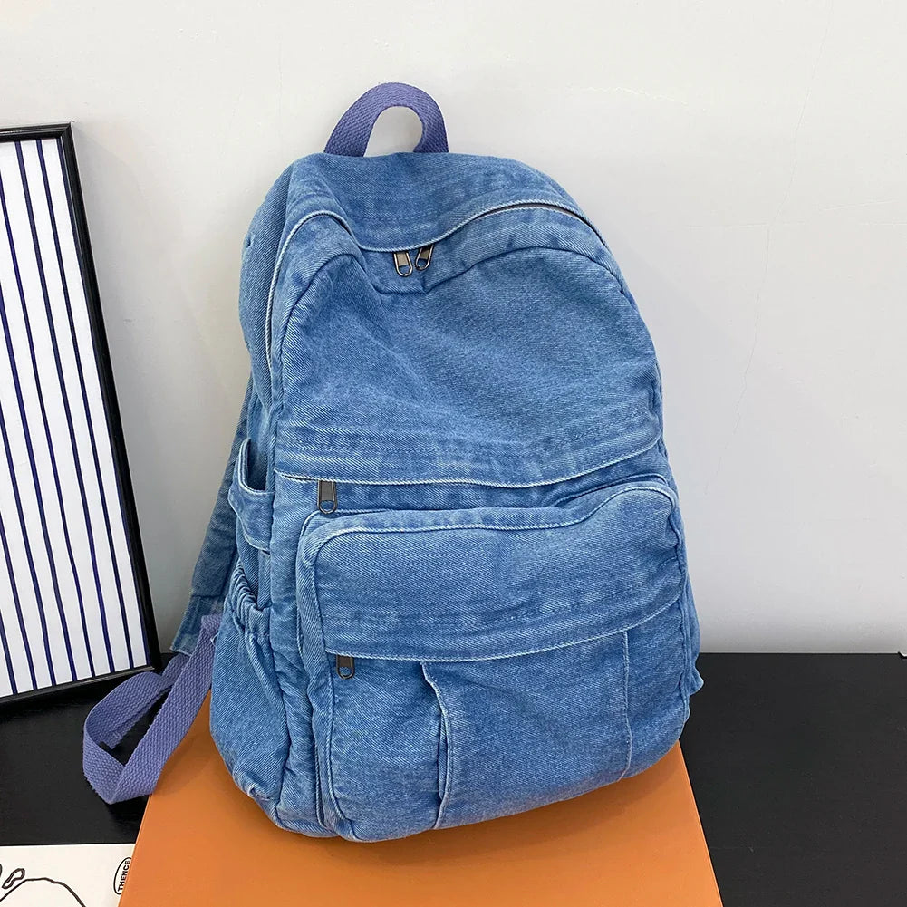 Marla | Women's Large Capacity Vintage Denim Backpack