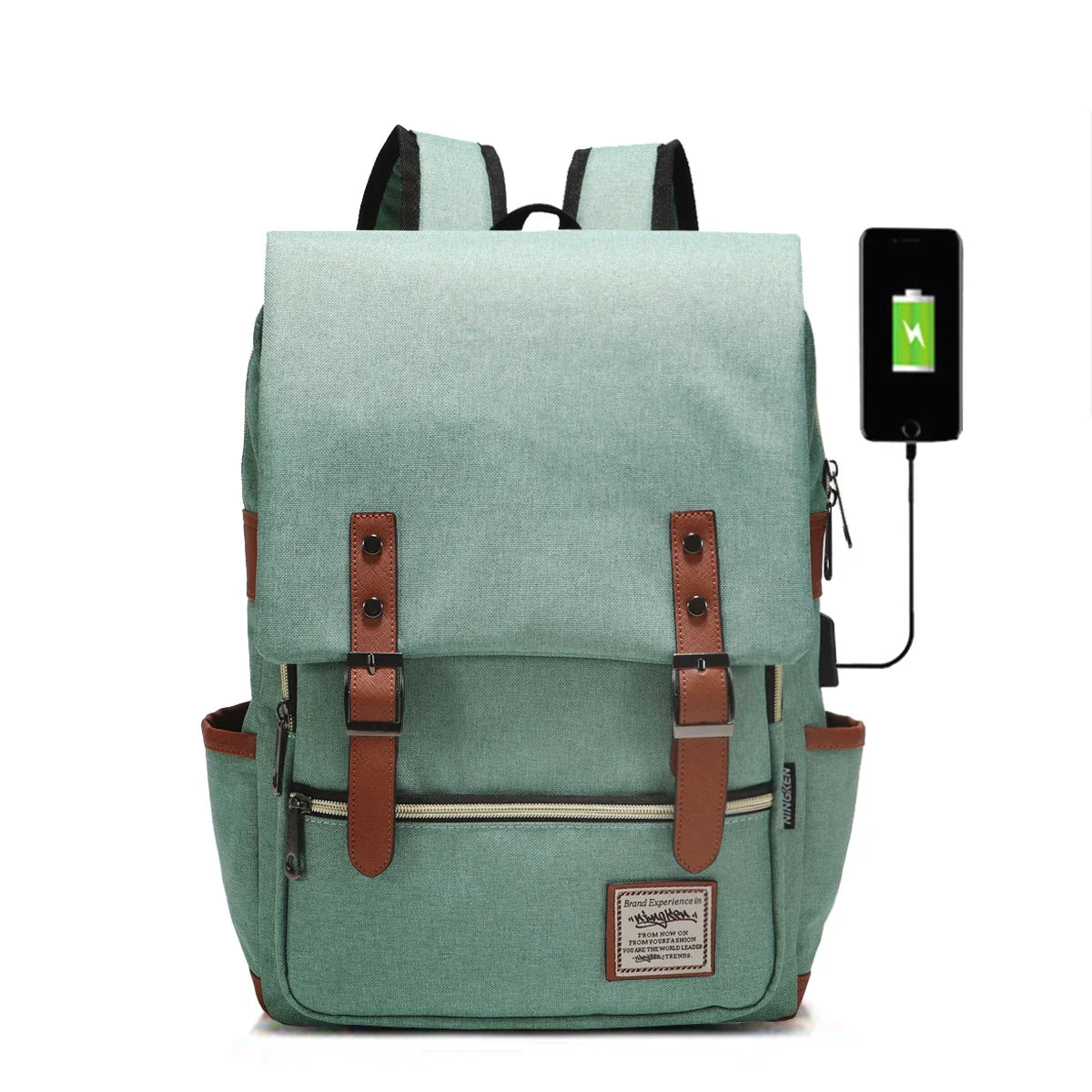 Allen | Vintage Canvas Casual School Travel Laptop Backpack