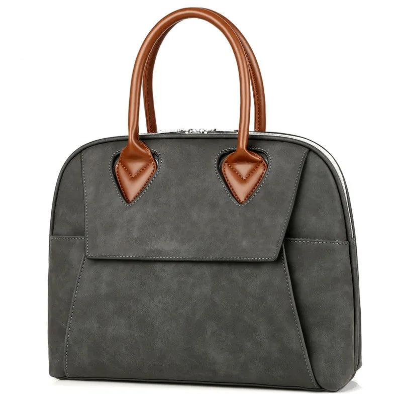 Women's PU Leather Travel Crossbody Messenger Tote Handbag