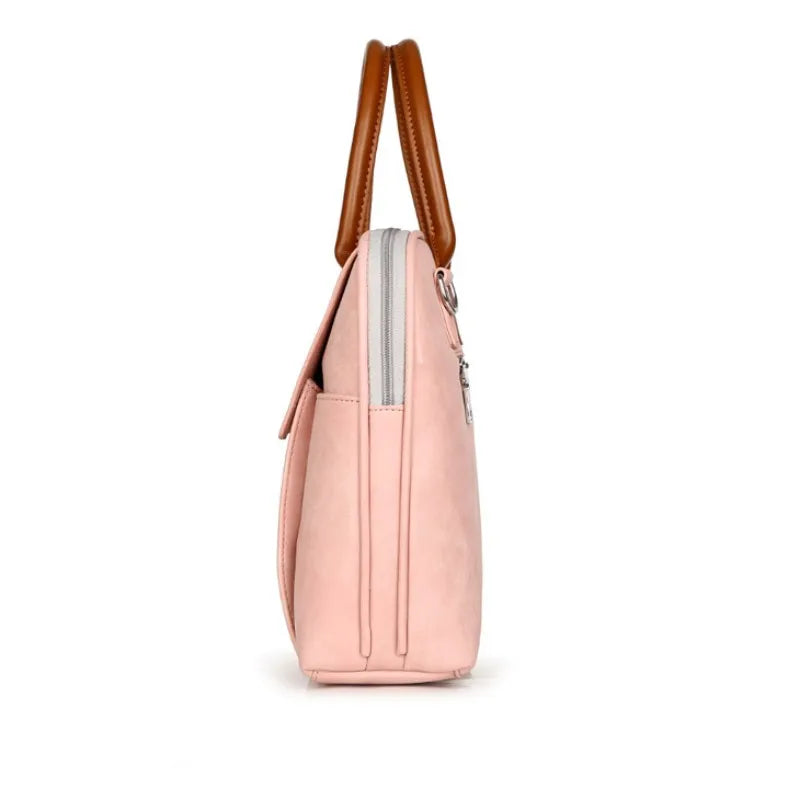 Women's PU Leather Travel Crossbody Messenger Tote Handbag