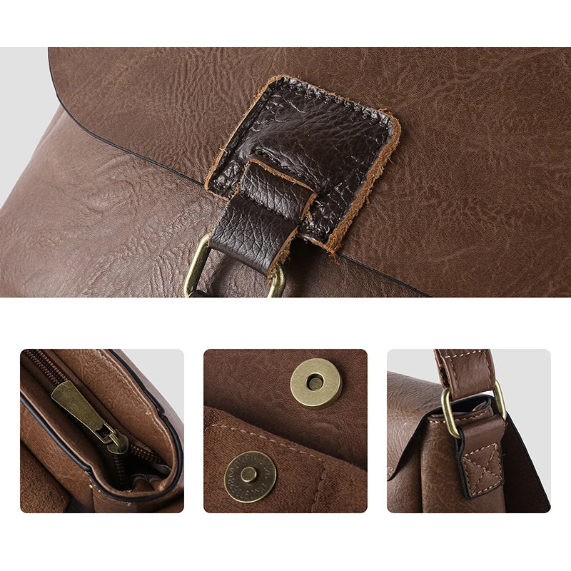 Liam | Men's PU Leather Crossbody Messenger Bag