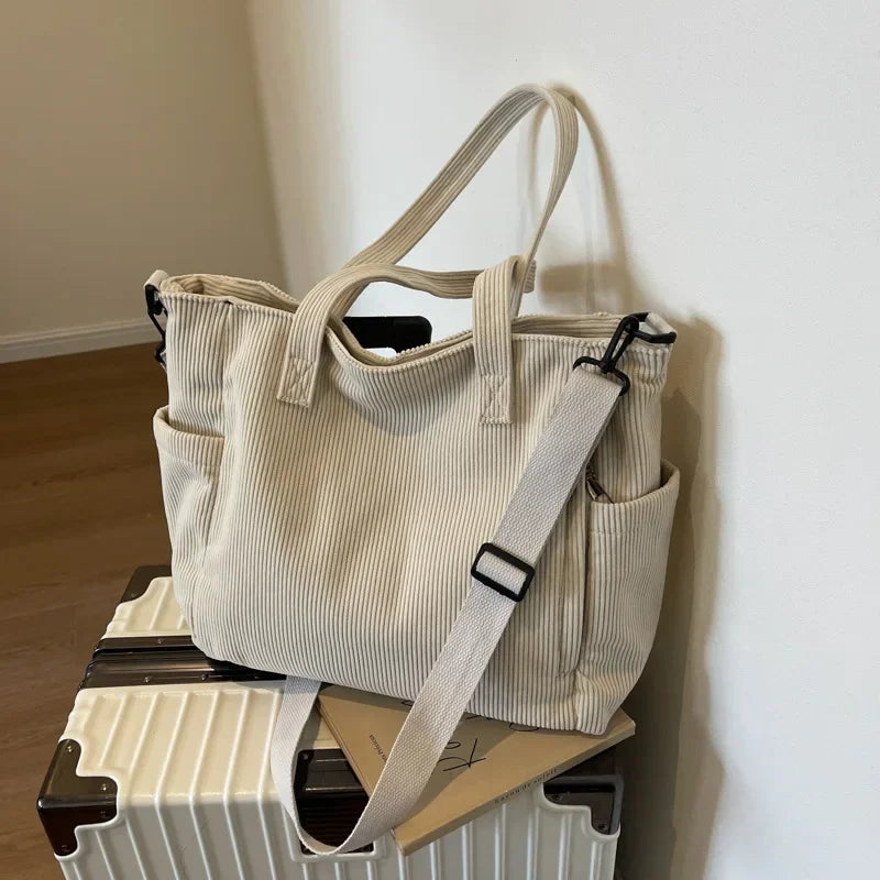 Women's Corduroy Crossbody Travel Bag