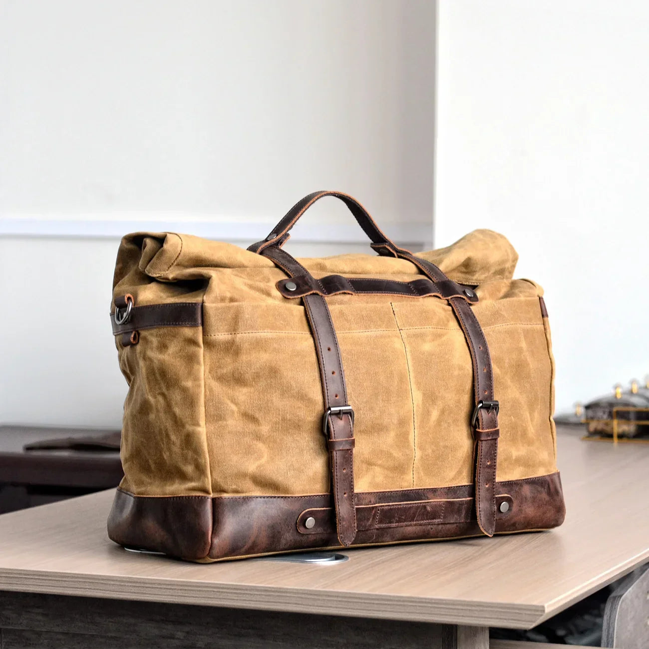 Emmett | Vintage-Style Men's Canvas Large Garment Duffle Bag