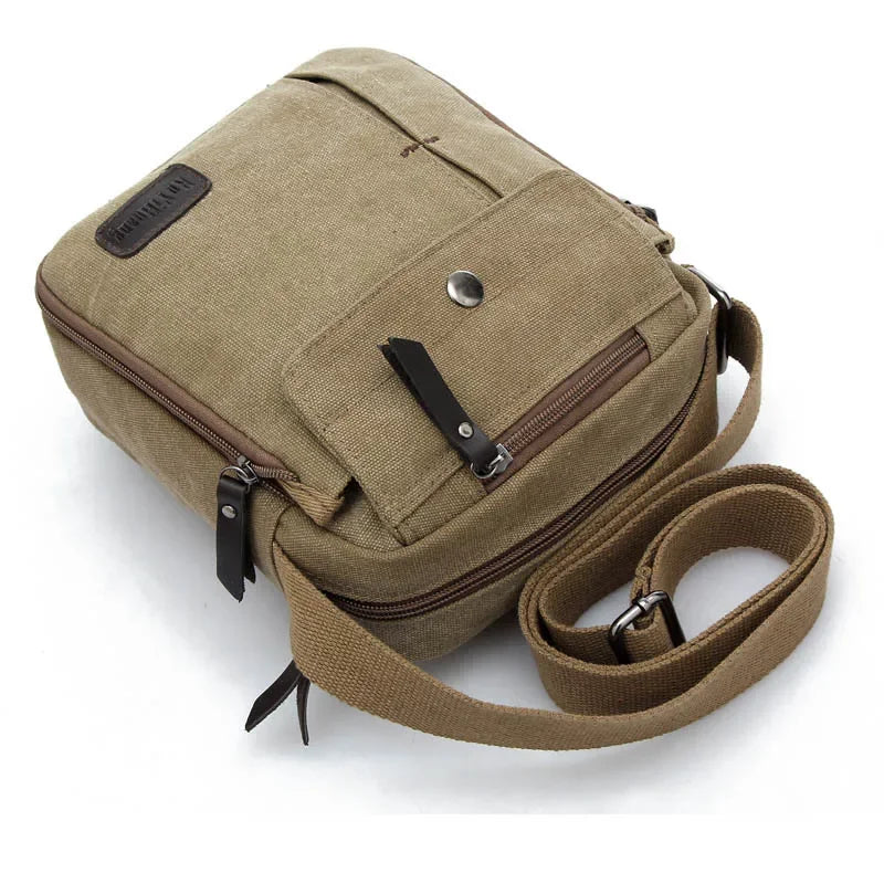 Maxwell | Men's Canvas Small Crossbody Messenger Bag