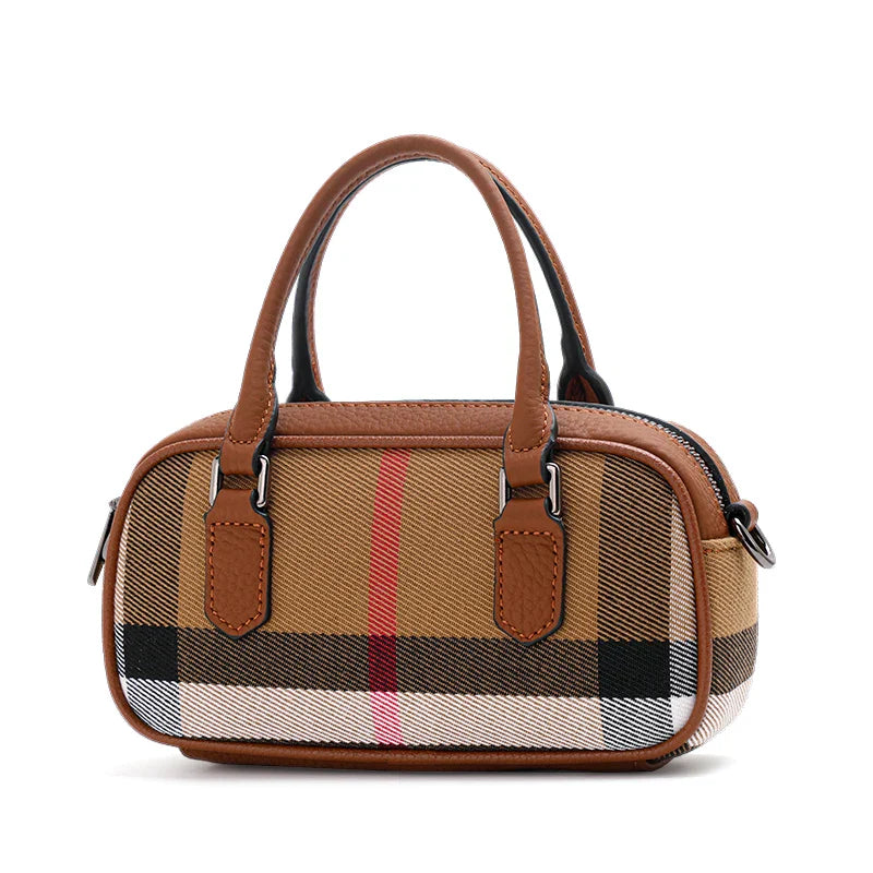 Lily | Women's Vintage Plaid Canvas Crossbody Handbag