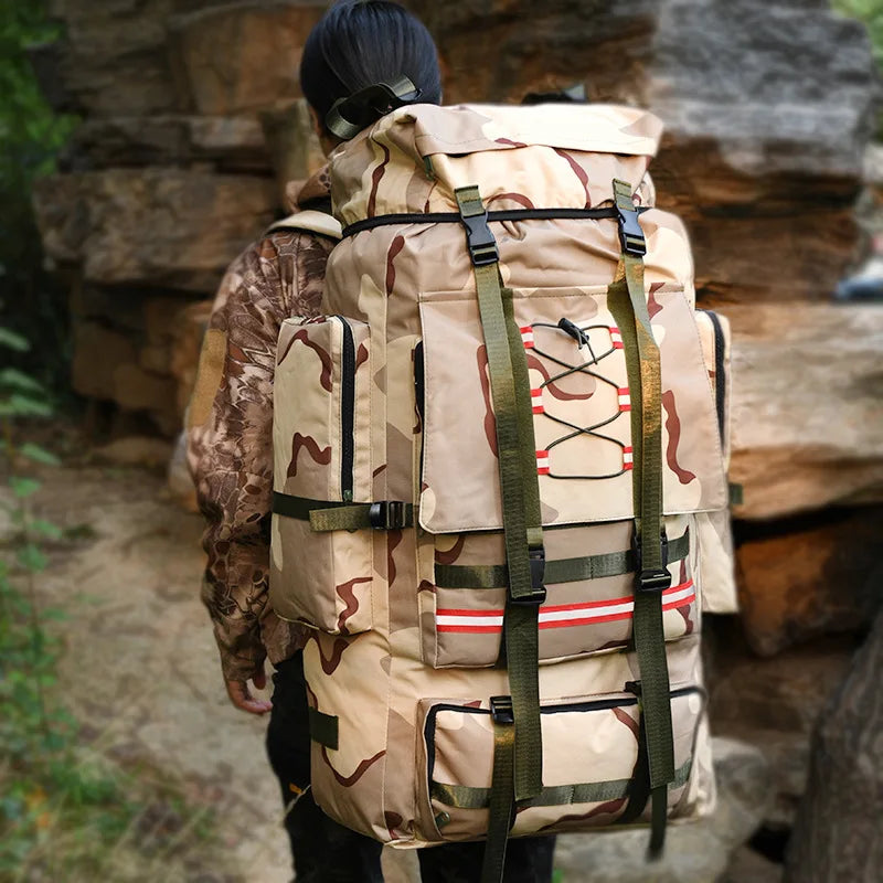 Max | 130L Waterproof Men's Travel Hiking Large Rucksack Backpack