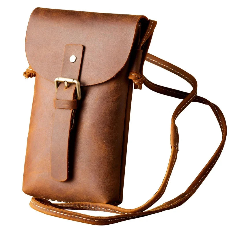 Henry | Men's Vintage Leather Mini Crossbody Sling Bag