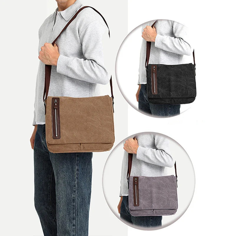 Jasper | Men's Vintage Canvas Crossbody Messenger Bag