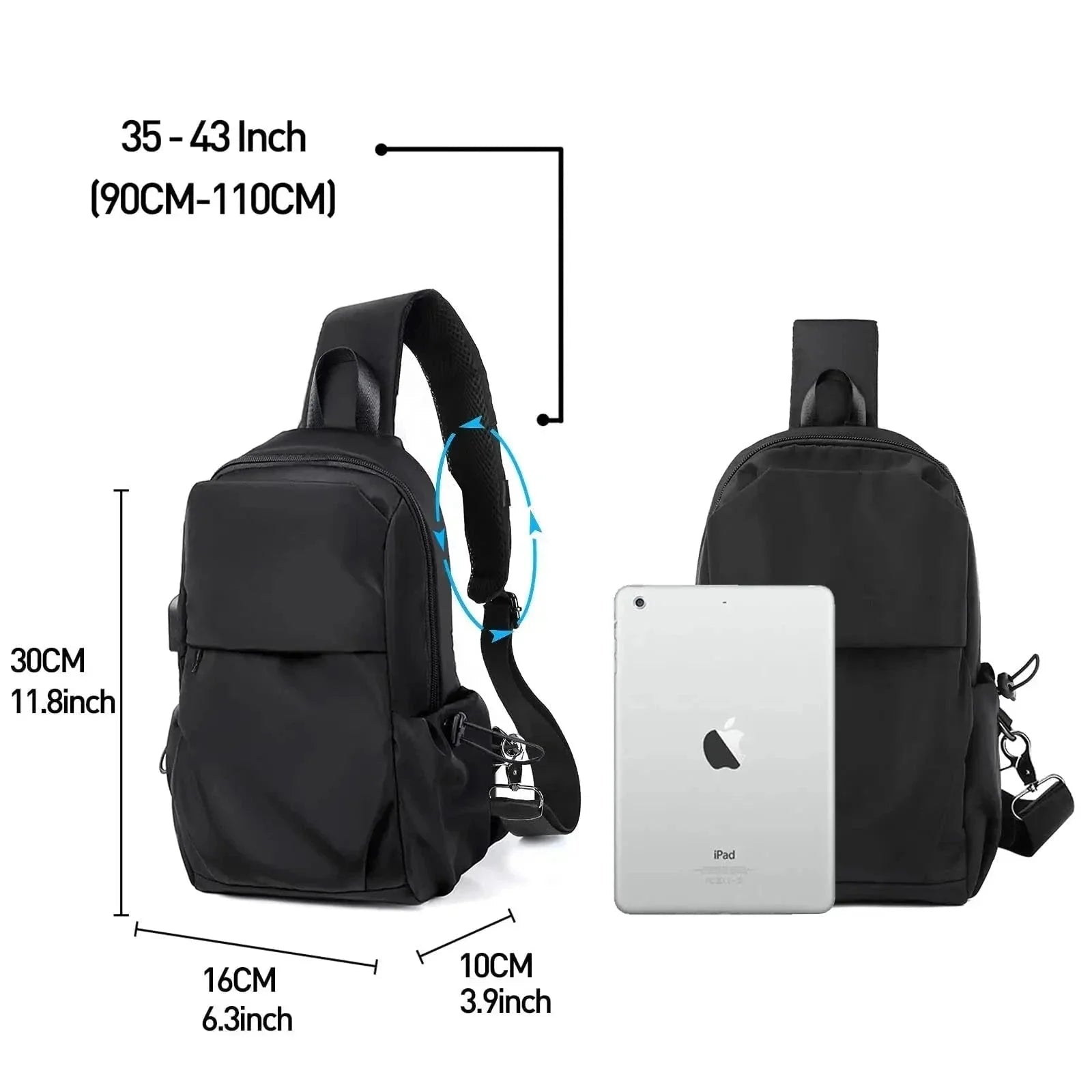 Aaron | Mens Waterproof Tactical Small Crossbody Bum Bag