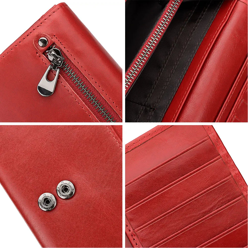 Olivia | RFID Blocking Large Leather Travel Wallet