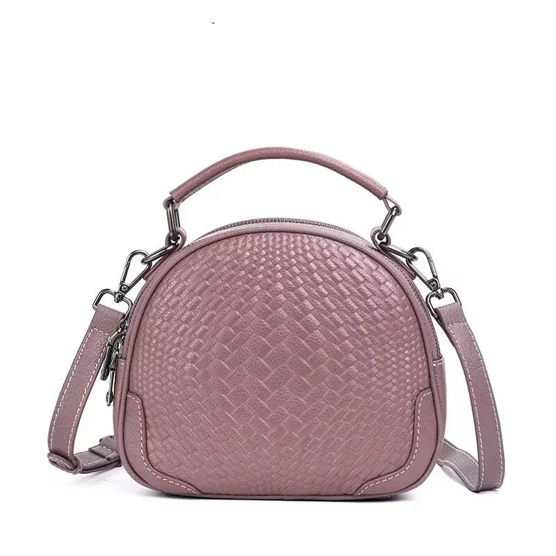 Lara | Women's Chic Genuine Leather Round Crossbody Sling Handbag