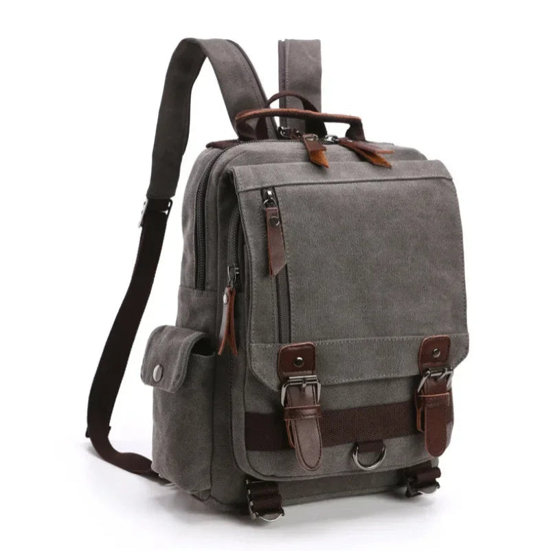 Leo | Men's Vintage Canvas Multi-Functional Large Travel Backpack