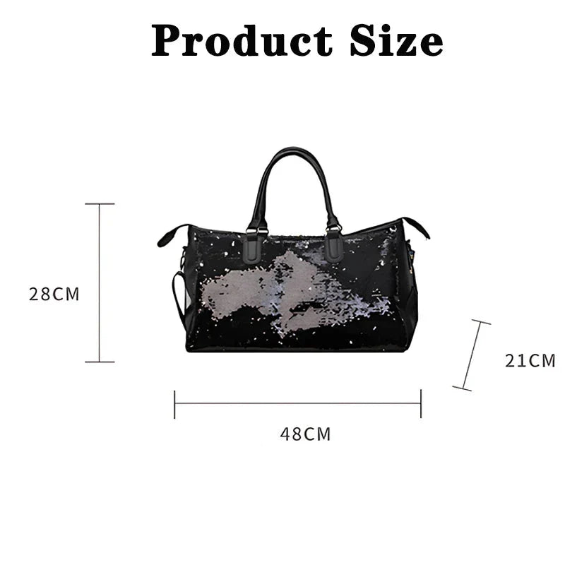 Scarlett | Large Capacity Sequin Overnight Travel Duffle Bag