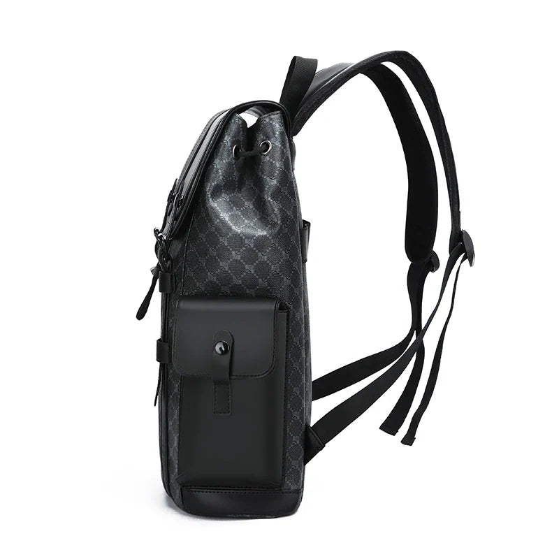 Maxwell | Large Capacity Faux Leather Hiking Travel Drawstring Backpack
