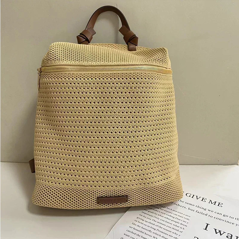 Colleen | Women's Chic Woven Backpack
