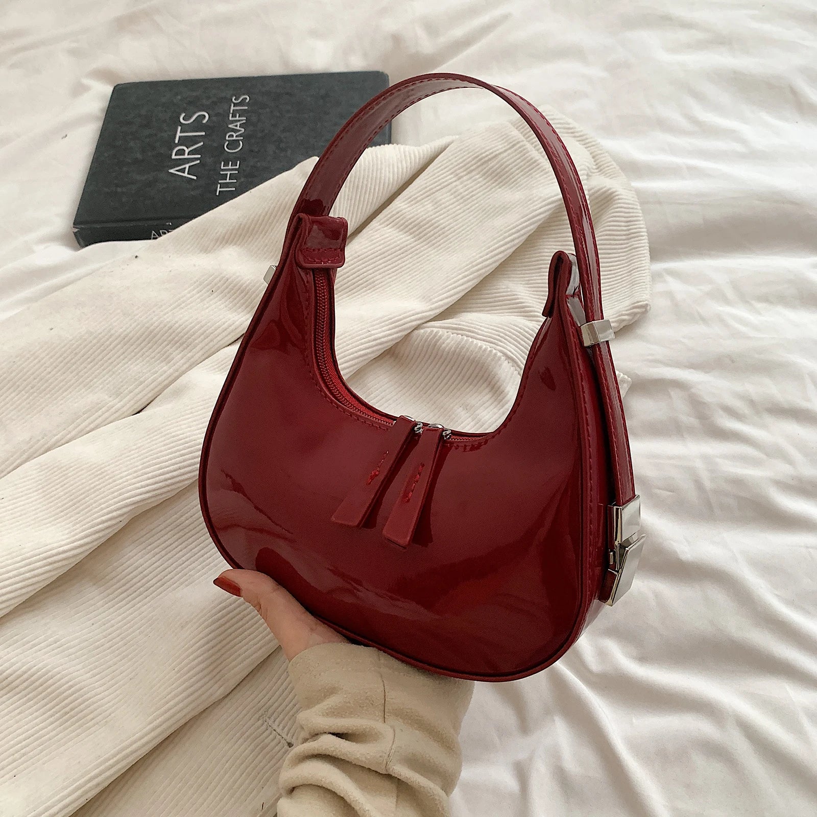 Women's Crescent Shoulder Bag Chic Lightweight Day-to-Night Design