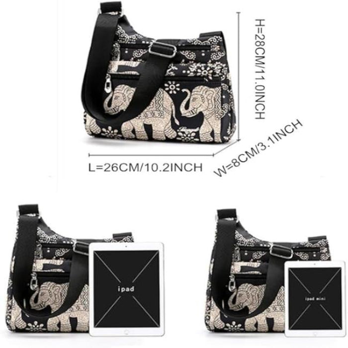 Nicole | Women's Nylon Multi-Pocket Travel Crossbody Messenger Bag
