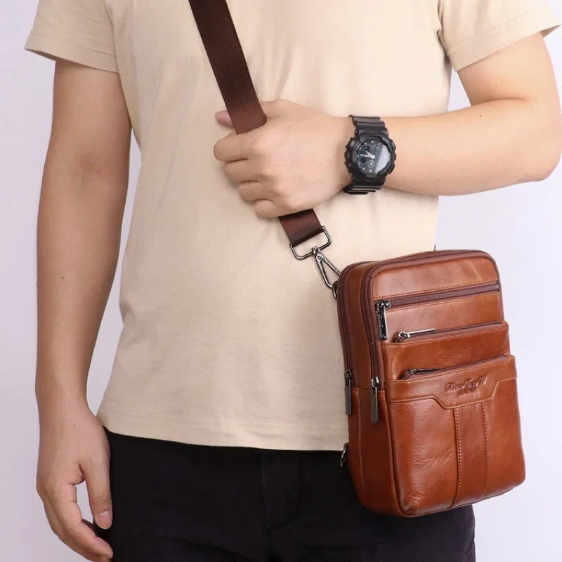 Daniel | Men's Leather Crossbody Messenger Bag