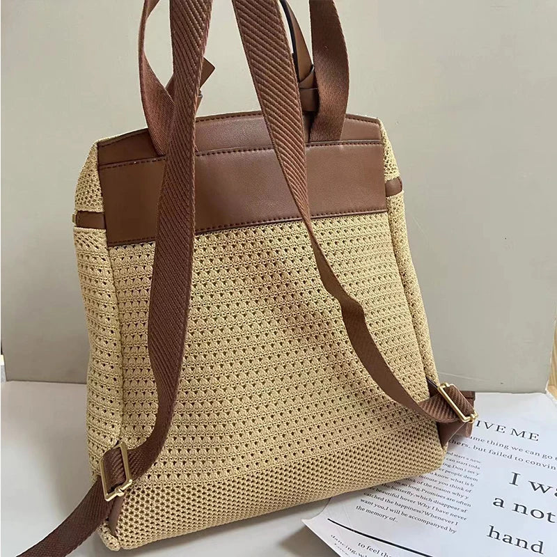 Colleen | Women's Chic Woven Backpack