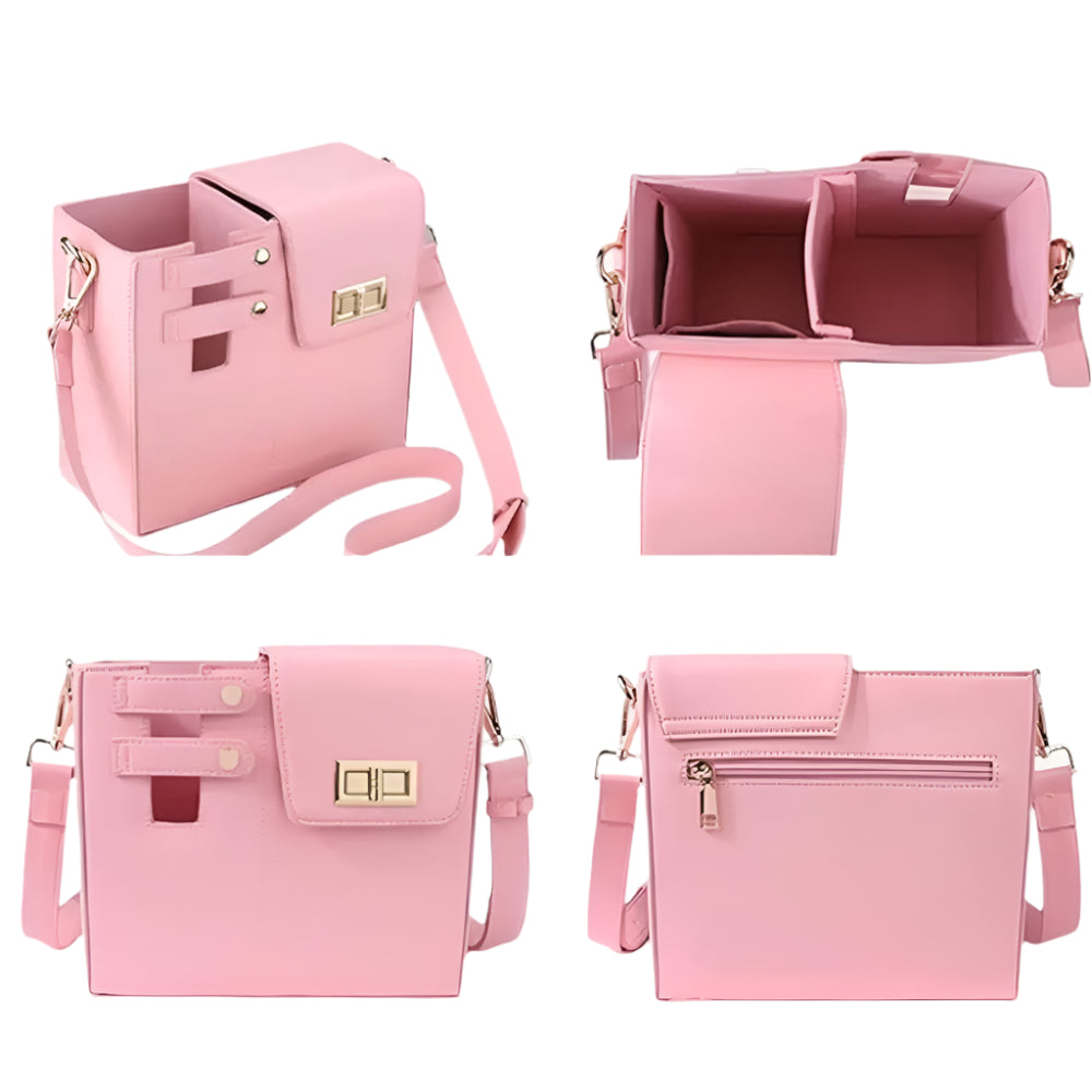 Anne | Women's PU Leather Crossbody Messenger Water Cup Holder Bag
