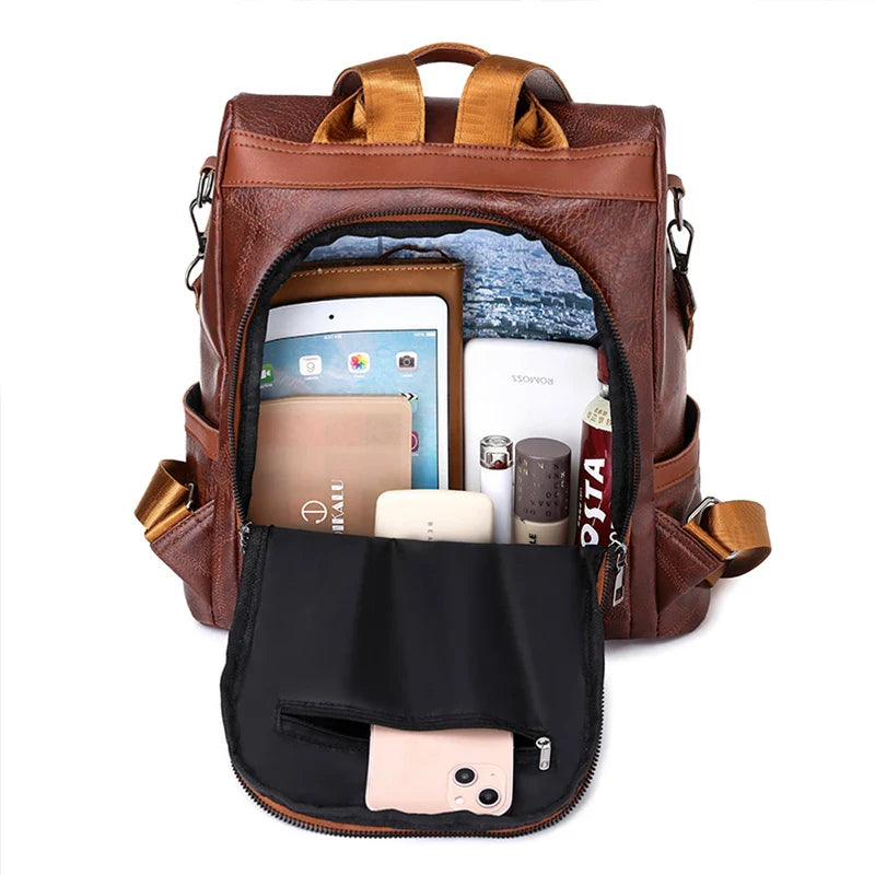 Catherine | Elegant & Durable Leather Women's Travel Backpack