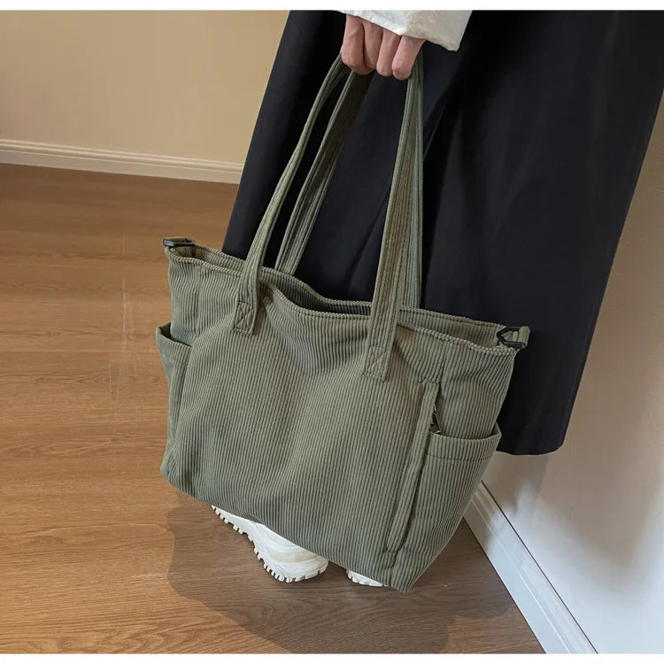 Women's Corduroy Crossbody Travel Bag