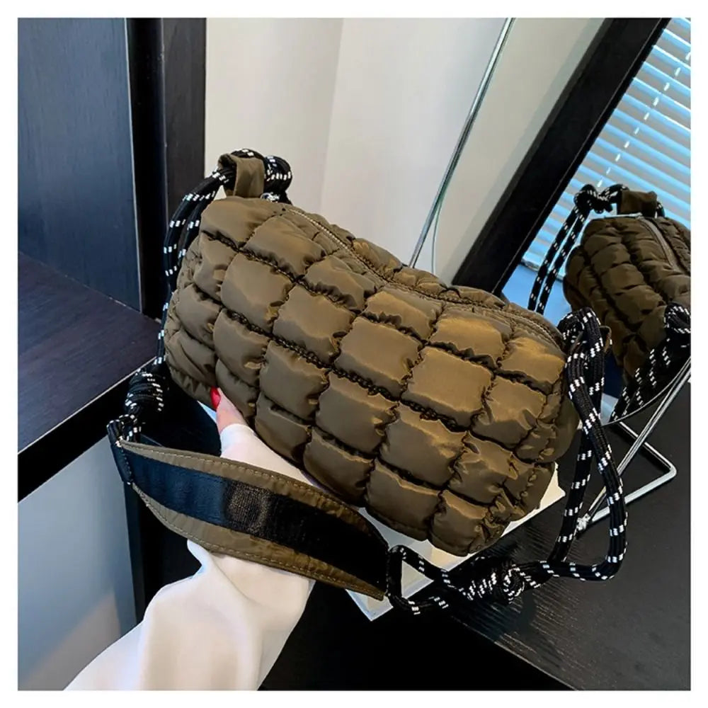 Thea | Women's Quilted Nylon Waterproof Crossbody Messenger Travel Bag