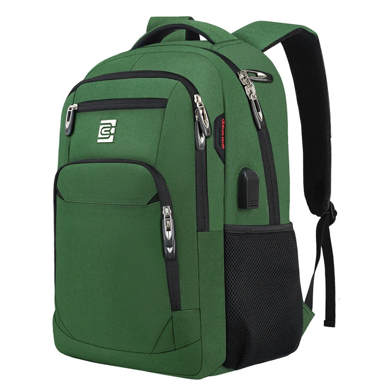 Slim Business Laptop Travel Hiking Backpack with USB Port