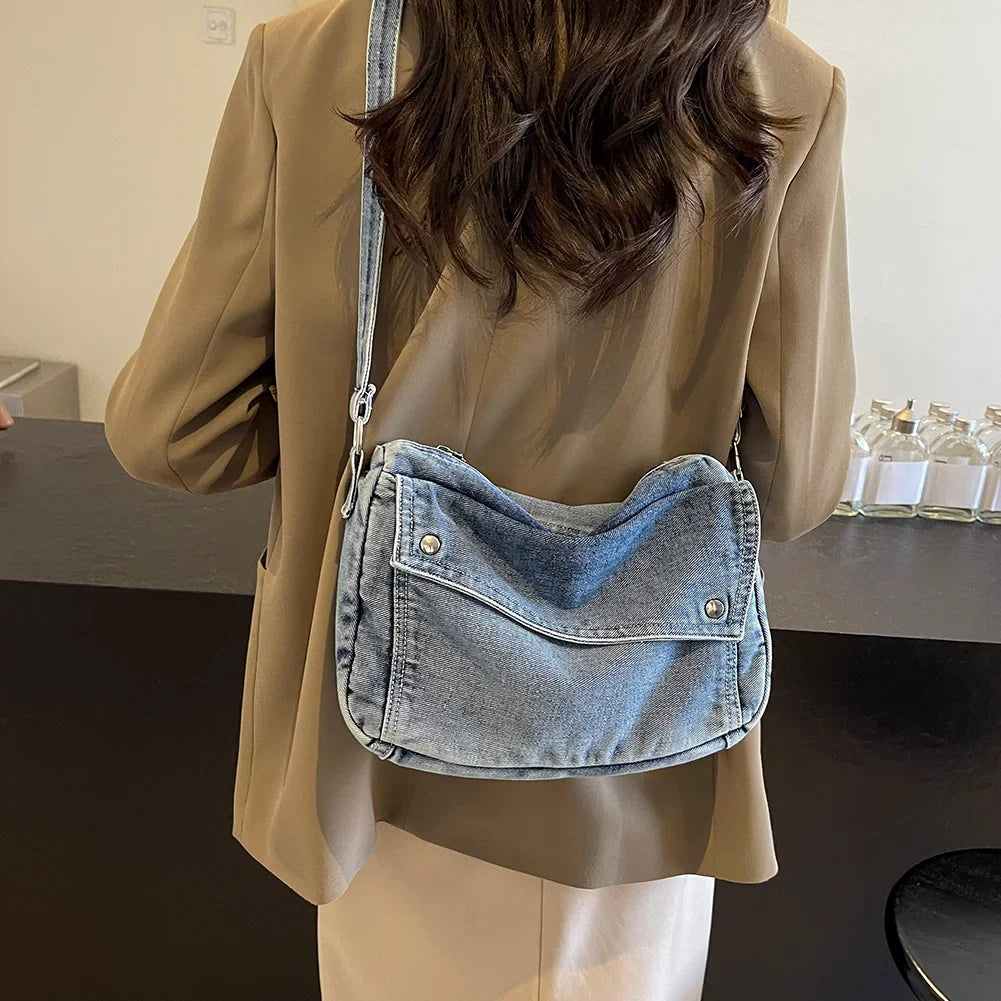 Eloise | Women's Denim Crossbody Messenger Bag