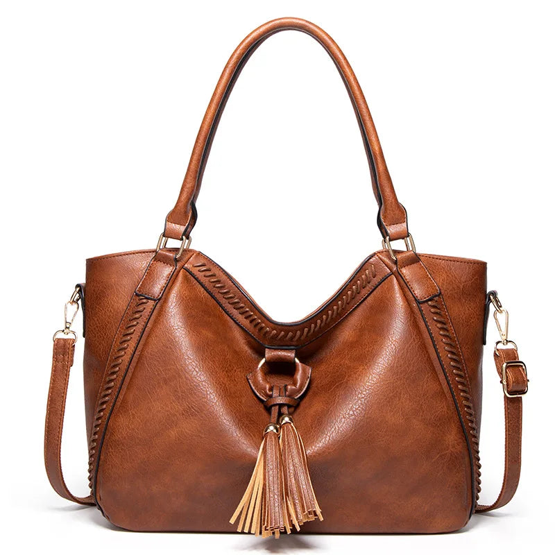 Emery | Women's Large Faux Leather Crossbody Messenger Travel Handbag
