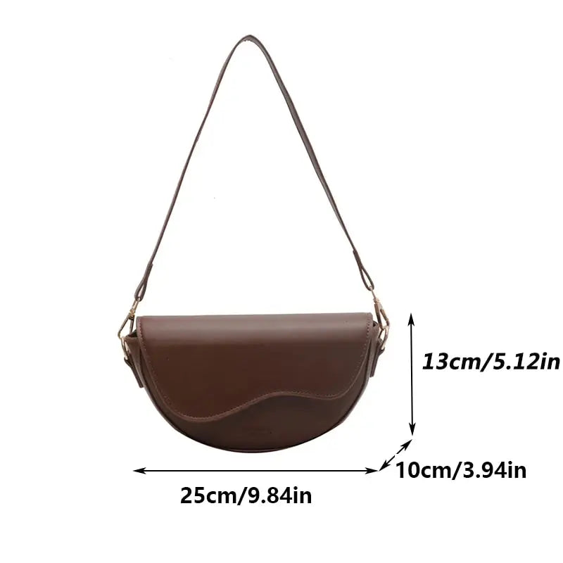 Chloe | Women's Vintage Leather Crossbody Saddle Handbag