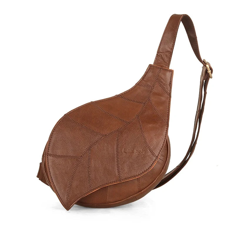Lila | Women's Leaf Shaped Leather Crossbody Sling Bag